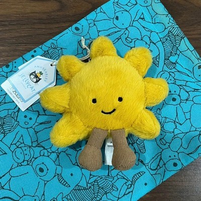 Jellycat Amuseables Sun Plush Keychain Cute Sunflower Bag Charm