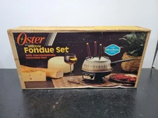 Vintage Oster 681 FLAME Electric Fondue Set Aluminum BRAND NEW SEALED IN BOX
