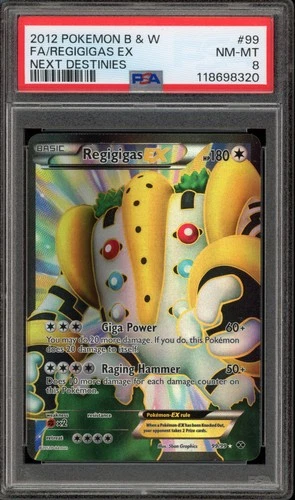 Pokemon Regigigas EX Next Destinies Full Art #99 PSA 8