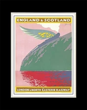 1930 England Scotland by London North Eastern Railways LNER - Matted to 11x14