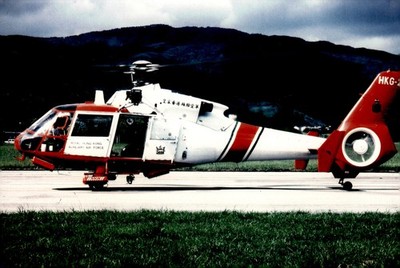 1990s Royal Hong Kong Auxiliary Air Force Aerospatiale Dauphin Color Photograph