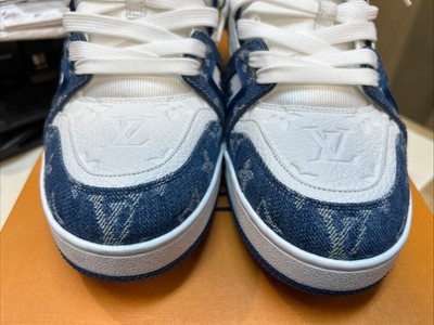 Louis Vuitton デニム スニーカー　37 Louis Vuitton Monogram LV Trainer Blue Denim Size 10 Men's