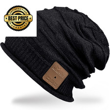 MyDeal Products Bluetooth Beanie for Men Hat with One Size, Bb027-black