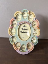 Baby s First Year Photo Collage Frame Oval Pastel 3D The Unique Collection