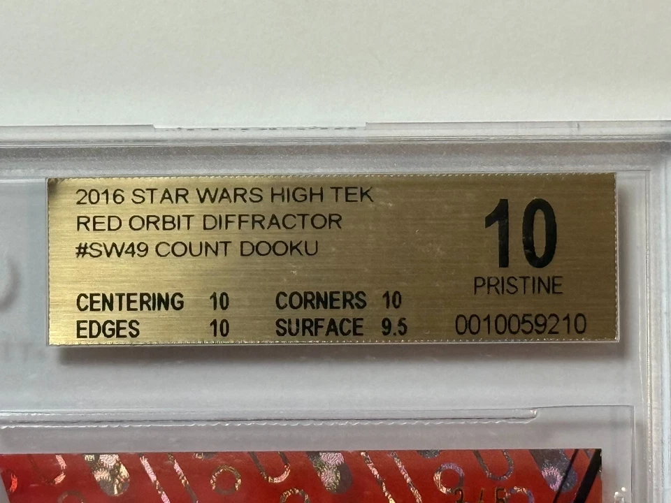 Star Wars Count Dooku 2016 High Tek Red Orbit Diffractor 3/5 Beckett 10 PRISTINE - Image 4 of 4