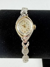 Vtg M9 Bulova Ladies 10k Gold Filled Diamond Watch W Gold Plate Back WORKS