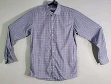 Very Nice Eton Dress Shirt Large 42/16.5 Long Sleeve Button Down. Blue Brown