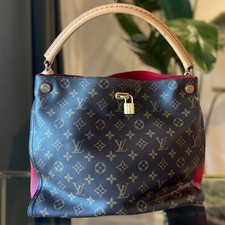 LOUIS VUITTON Gaia Cerise Monogram Canvas Hob...