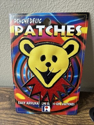 Grateful Dead Iron On Yellow Bear