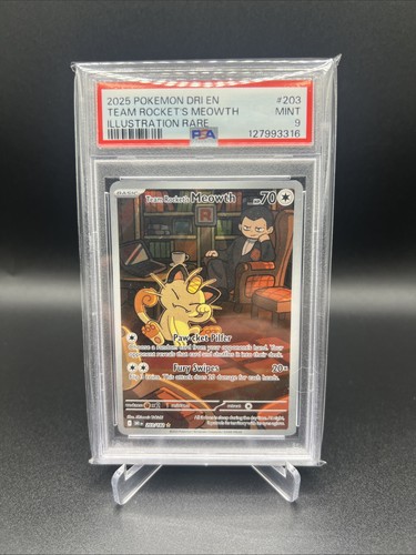 Team Rocket's Meowth graded PSA 9 for sale on eBay