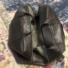 Jack Spade Leather Weekender Carry-On Duffle ...