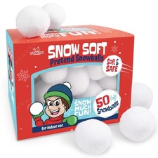 50 Pack Fun Fake Snowball for Kids 2 Inches - Artificial Snowballs Bulk for I...