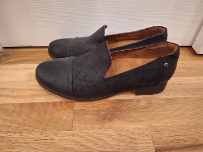 Cobb Hill Crosbie Loafer Womens 8.5 Black Leather Slip On Shoes Low Heel Flats