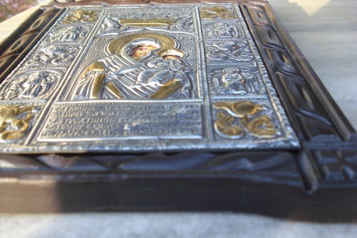 Virgin Mary. Βyzantine style icon. INALTERABLE IN TIME. New ,unused. - Picture 2 of 5