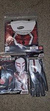 Spiderman Miles Morales - XL 3pc set  white top, mask, & gloves -Cosplay