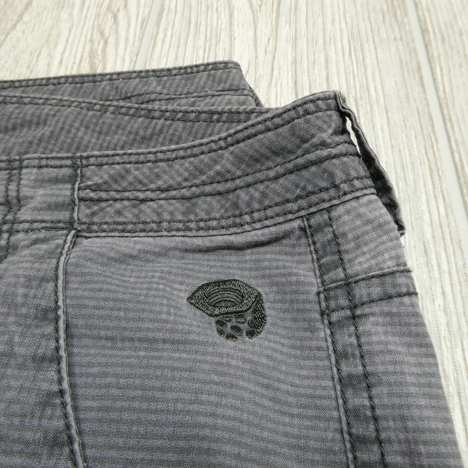 Pantalones Mountain Hard Wear Carg para mujer 12/32 gris algodón nailon ligeros Foto 2 de 4