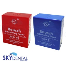 Bausch .008" (200 microns) RED / BLUE Articulating Paper Strips 300 Strips