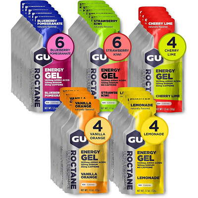 GU Energy Roctane Ultra Endurance Gel, Assorted Flavors, 24 Count