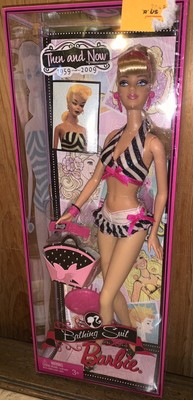 then and now bathing suit barbie