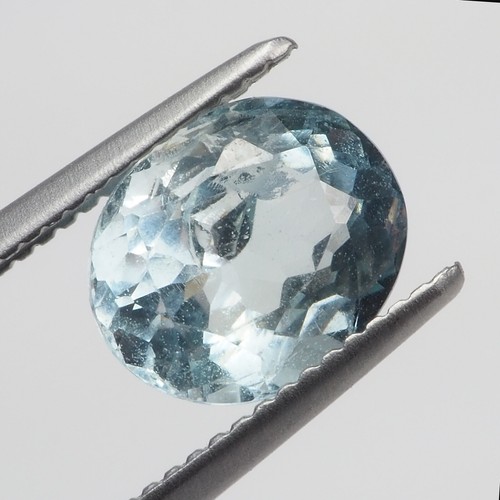 BRASILIANISCHER ARKTISBLAUER AQUAMARIN OVAL 1,14 KT LOSER EDELSTEIN 7,5 X 6,3 X 4,4 MM