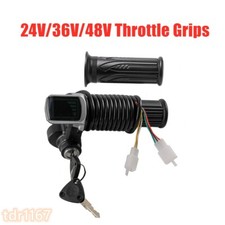 24V/36V/48V Electric Scooter Bike E-Bike Bicycle Handlebar LED Throttle Grip