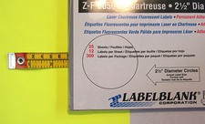  2 1/2" Chartreuse YELLOW Round Inventory LABEL Sticker Canning Craft PERMANENT