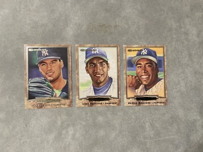 (3) Mint 1998 Donruss Diamond Kings Yankees Ser #D/10000 Jeter Pettitte Williams