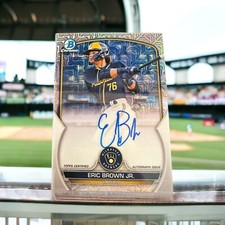 2023 Bowman Mega Box Chrome Eric Brown Jr Autograph Milwaukee Brewers BMA-EB