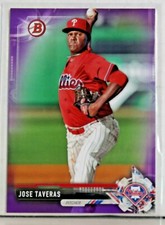 2017 BOWMAN DRAFT JOSE TAVERAS PURPLE PARALLEL /250