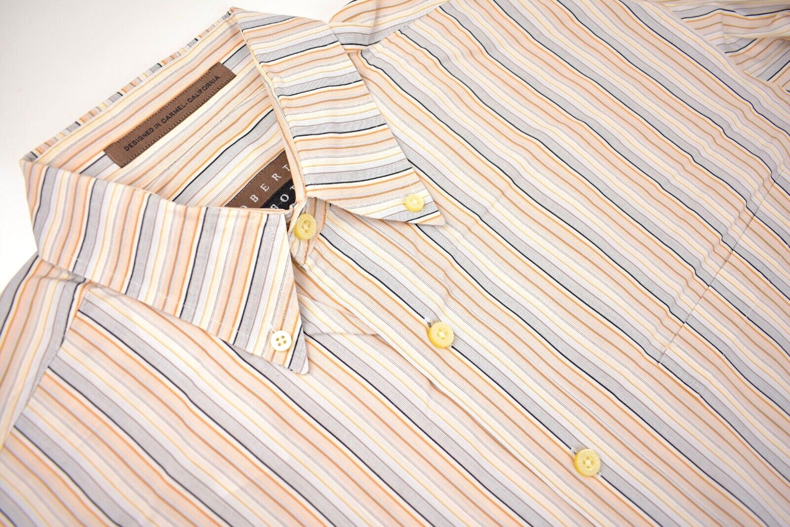 Robert Talbott Multicolor Striped Button Down Col… - image 1