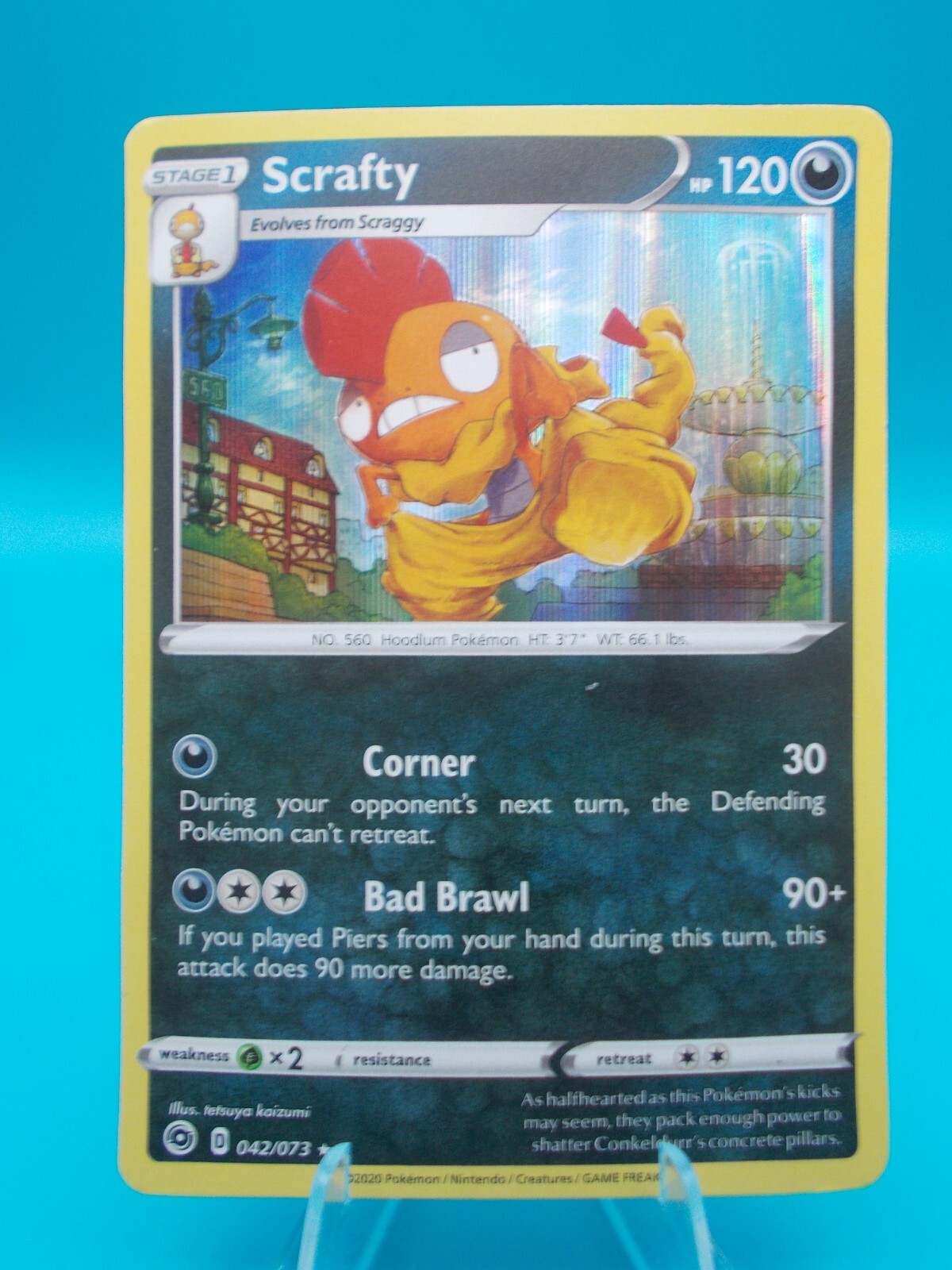 Scrafty 42/73 Champions Path Pokémon TCG Holo Near Mint/Mint