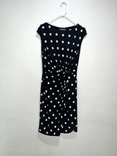 Lauren Ralph Lauren Black Polka Dot Sleeveless Dress Women Size 12
