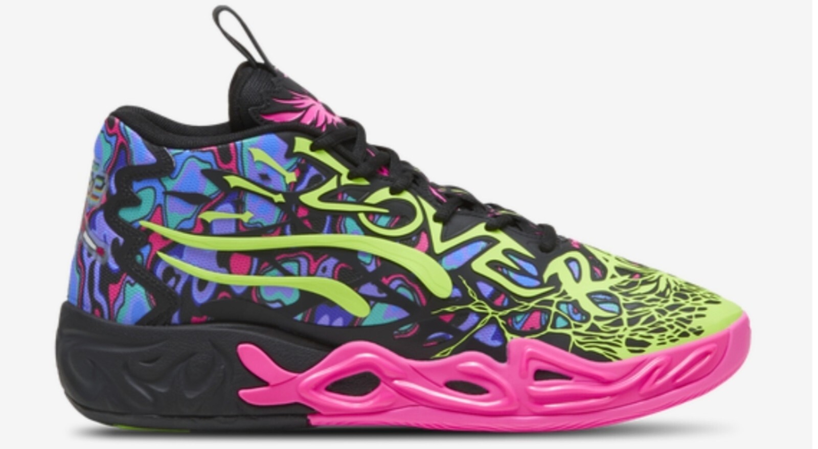 SAOLA Scarpe da basket uomo PUMA LAMELO MB.04 HEEM nero rosa lime 310837 01