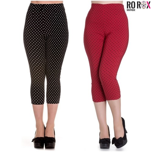 Hell Bunny Kay Capri Trousers Polka Dot 