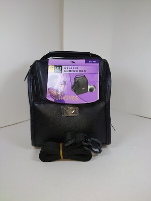 Case Logic Dc70 black leather Camera Bag, New W Tags