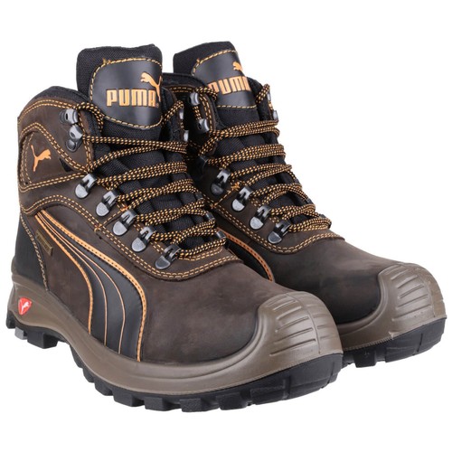 Puma Mens Sierra Nevada Mid Safety Boots Brown Size 11 - Picture 10 of 12