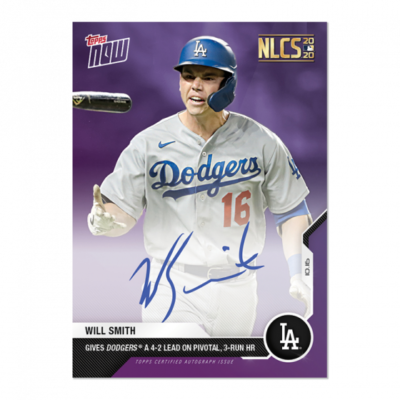 topps Will Smith Dodgers 直筆 サイン カード WILL SMITH SIGNED LA DODGERS 3-RUN HR NLCS POSTSEASON TOPPS NOW