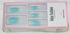 Blue & White Medium Press On Nails Jofay Super Slim Super Comfortable New In Box