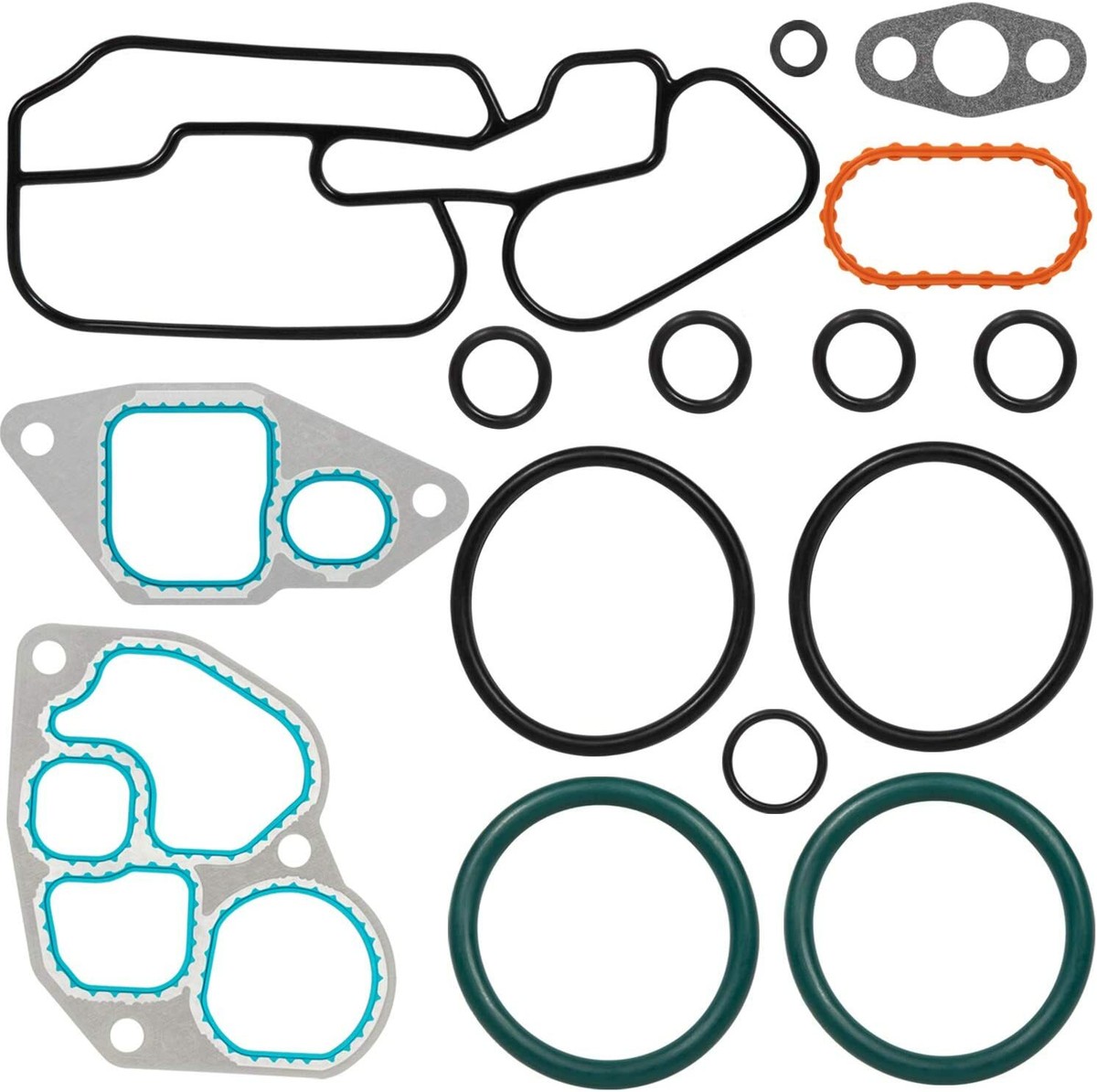 For 1993-1997 DT466E Engines Oil Cooler Mounting Gasket Kit