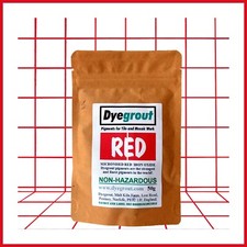 50 grams - Red Grout Pigment for Mosaics Cement Dye by Dyegrout