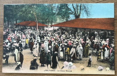 Carte Postale Ancienne Algérie Boufarik Le Marché - Début 1900