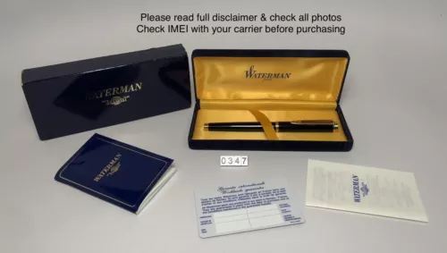 Waterman Fountain Pen 16089 F 18K Nib France Black