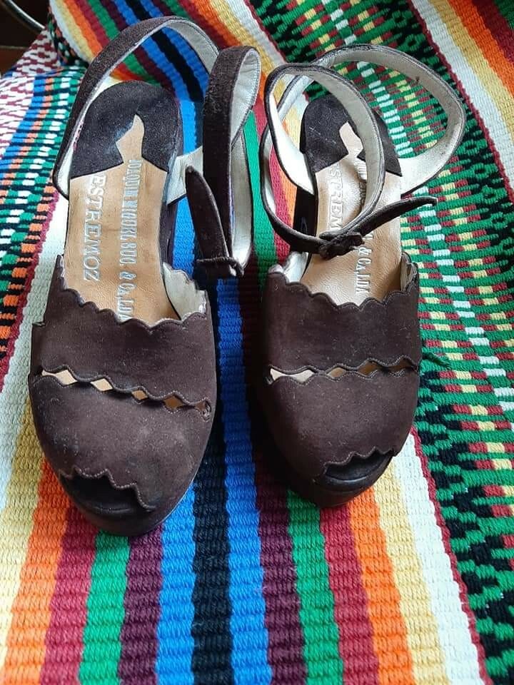 1940s Platform Shoes Brown Vintage Hollywood Swing Era Pachuca zazou
