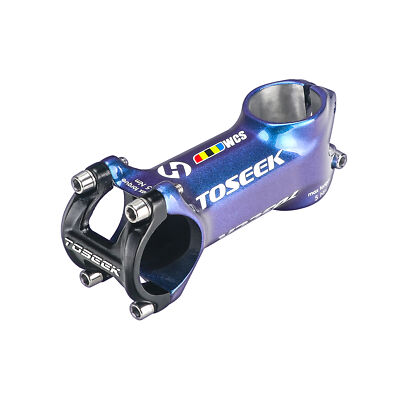 Attacco Manubrio TOSEEK In Alluminio ±6°/17° – 31,8 Mm Per Bici Da Strada E MTB, Blu