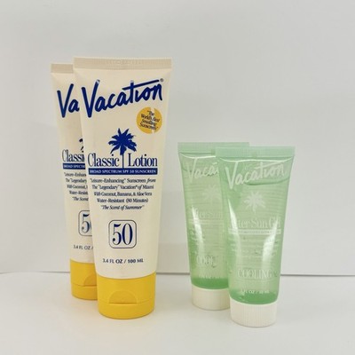 Vacation Classic Lotion Broad Spectrum And After Sun Gel Set New Sealed Bottles