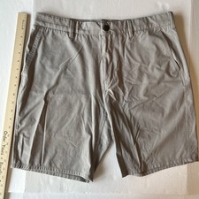 Johnnie-O Shorts Men's 35 Gray 9" Inseam Stretch Golf Calcutta Chino Casual