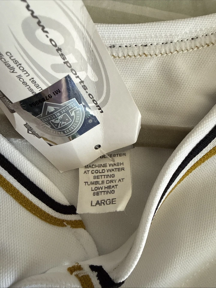 Men’s OT Sports West Virginia Power Minor League Jersey Sz L - White NWT - Image 4 of 4