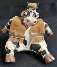 Russ Berrie Kathleen Kelly Critter Factory Sitting Bull Cow Shelf Sitter 2169