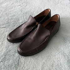 Johnston & Murphy Baldwin Whipstitch Venetian Sheepskin Black Men's Size 13 US