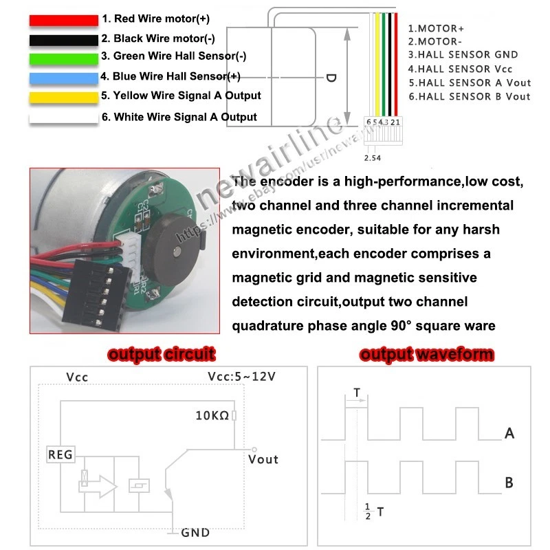 DC12V 24V JGB37-555 Gearbox Speed Reduction Gear Motor Code Disk with Encoder - Picture 2 of 8